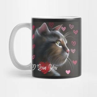 I LOVE YOU, cute ca Mug